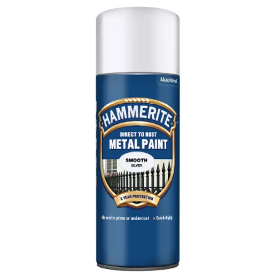 Hammerite Aerosol Smooth 400ml Silver
