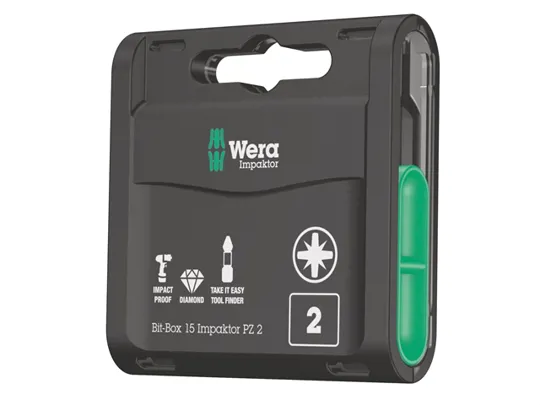 Wera 057763 Pz2 Impaktor 15pc & Holder 