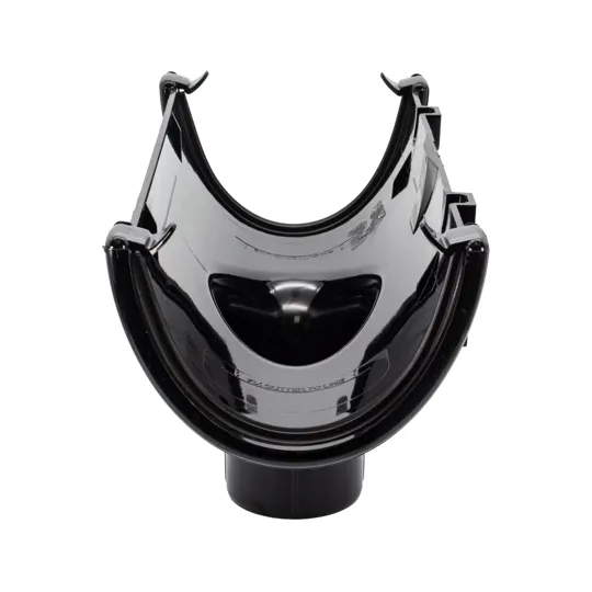Floplast ROH1BL HiCap Black Gutter Running Outlet
