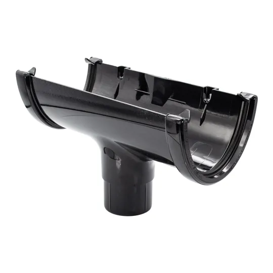Floplast ROH1BL HiCap Black Gutter Running Outlet
