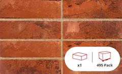 Elliotts Offshade Red Multi Facing Brick, 65mm
