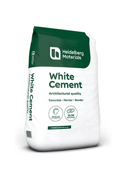 Heidelberg White Portland Cement 25kg Paper Bag