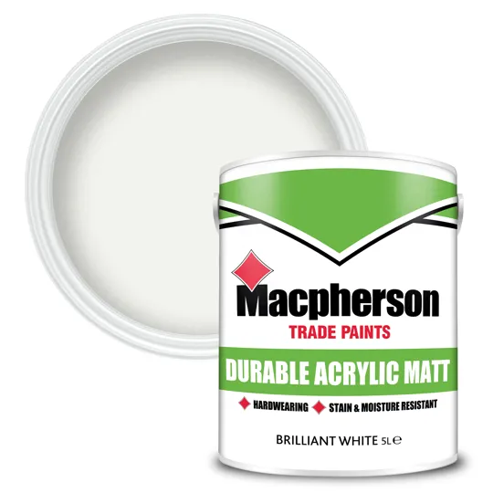 Macpherson Trade Durable Matt Brill White 5L