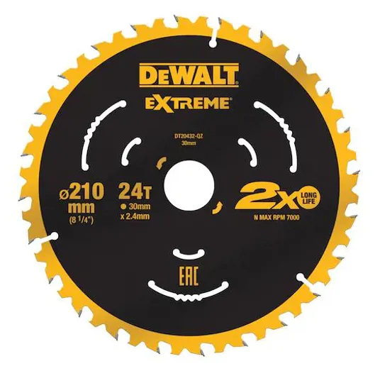 DeWalt DT20432 210mm x 30mm x 24t Blade for DWE7485
