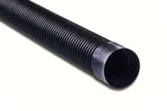 Polypipe RB125X6 125mm x 6m Ridgiduct Twin Wall Ducting Plain Ended, Black
