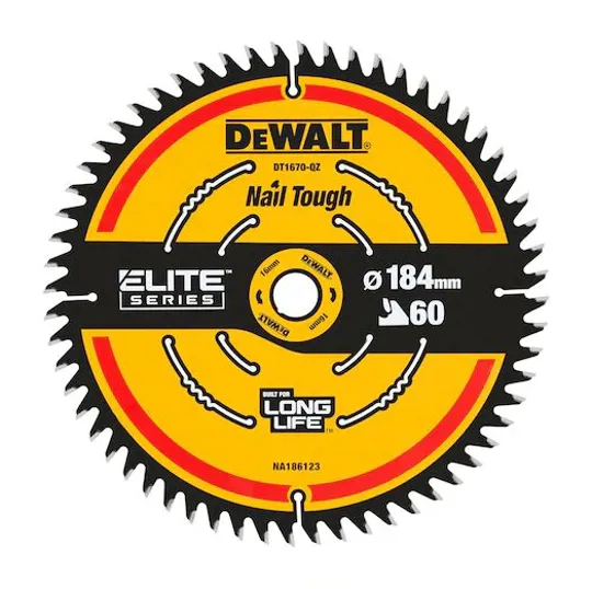 DeWalt DT1670-QZ Circular Saw Blade 184 x 16mm x 60T