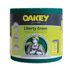 Oakey Liberty Green Sanding Roll, 115 x 5m - Medium P80