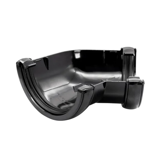 Floplast RA2B 112mm Black Half Round Gutter 135� Angle