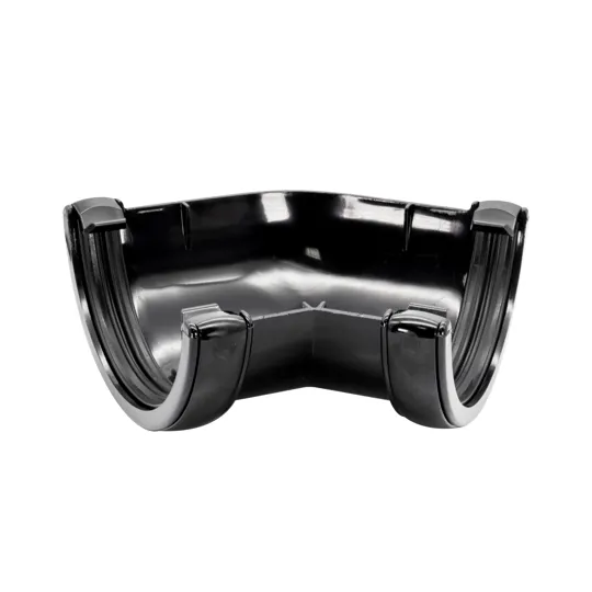 Floplast RA2B 112mm Black Half Round Gutter 135� Angle