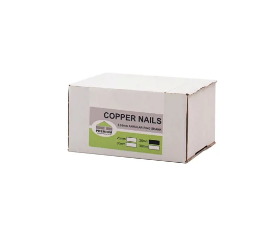 Copper Annular Ring Shank 25mm Nail 1kg