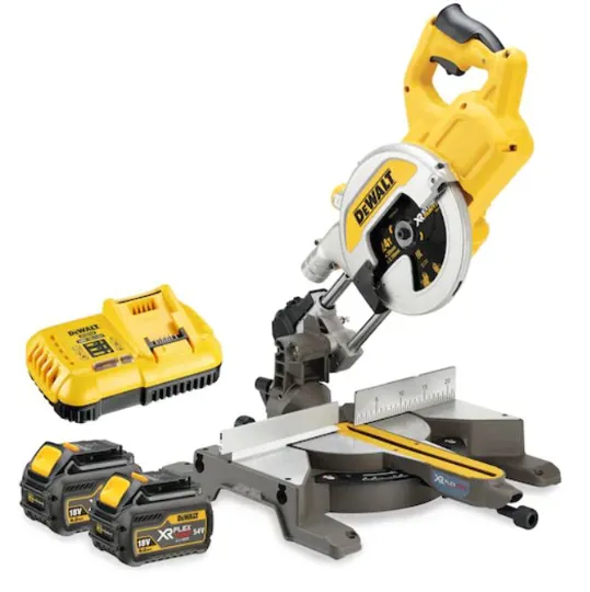 DeWalt DCS777T2-GB Flex Volt Mitre Saw 216mm 54v 2 x Batts