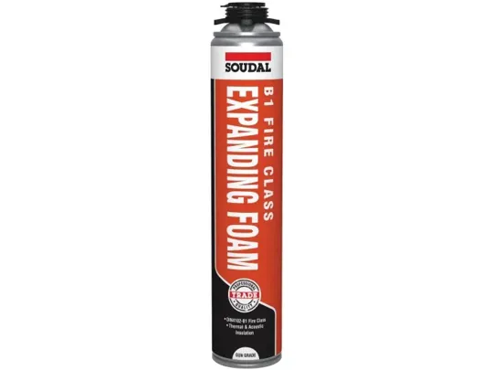 Soudal 132730 B1 Fire & Acoustic Expanding Foam - Gun Grade 750ml