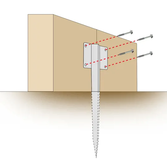 Single Sleeper Straight Support Spike Brown