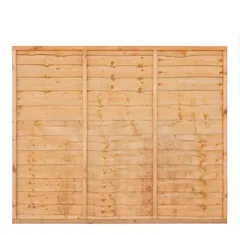 Grange Superior Lap Fence Panel GSL5, Golden Brown 1.5m (6ft x 5ft) - FSC Mix 70%