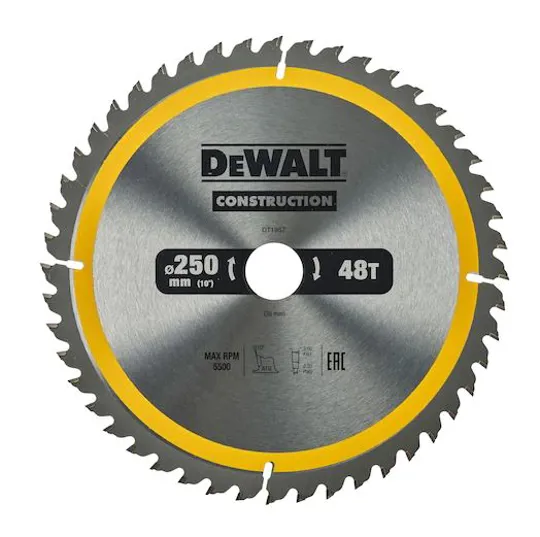 DeWalt DT1957-QZ Construction Circ Saw Blade 250 x 30mm x 48T 