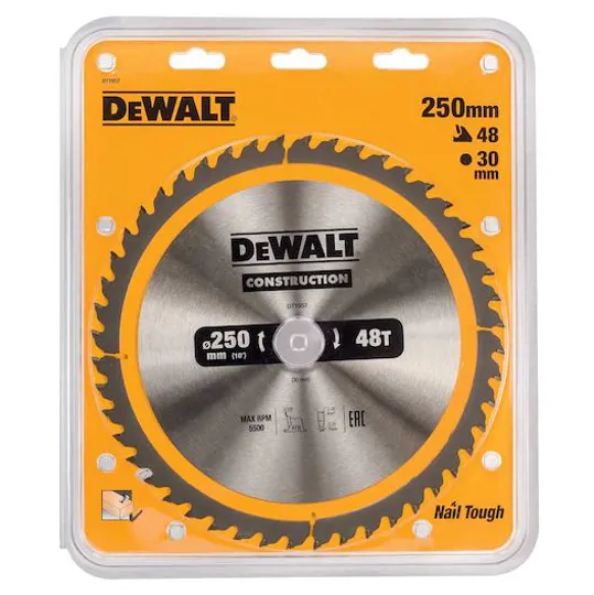 DeWalt DT1957-QZ Construction Circ Saw Blade 250 x 30mm x 48T 