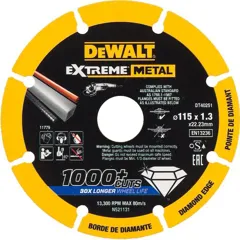 DeWalt DT40251 Extreme Metal Cutting Blade, 115 x 22.23 x 1.3mm