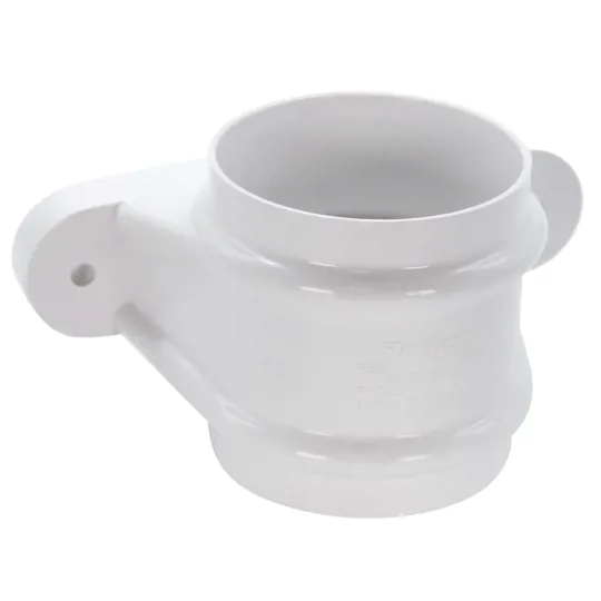 Floplast RS2W 68mm White Round Downpipe Socket + Lugs