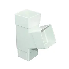 FloPlast RYS1W 65mm White Square 112° Downpipe Branch
