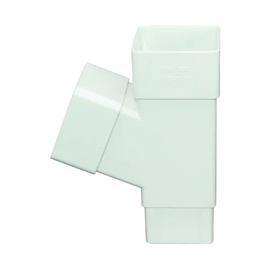 Floplast RYS1W 65mm White Square 112� Downpipe Branch