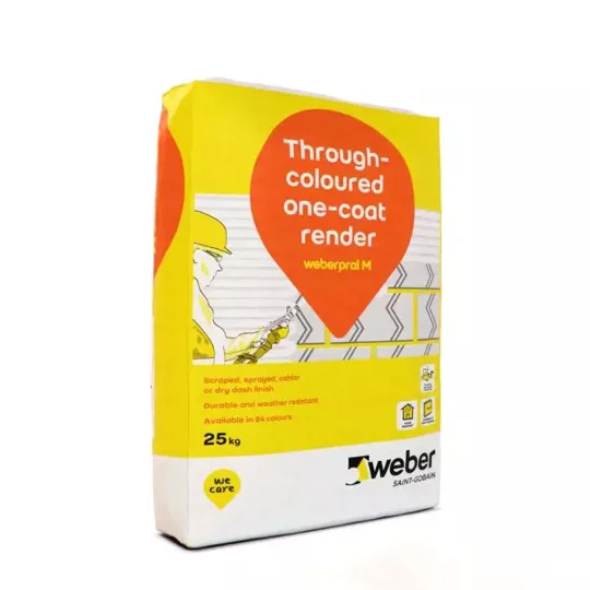 Weber Monocouche Pral-M Render Ivory 25kg - 1m2 coverage @ 15mm 