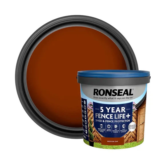 Ronseal Fence Life + Medium Oak 5ltr