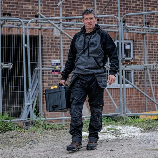 DeWalt Stratford Hooded Sweatshirt Grey/Black, Size XXL