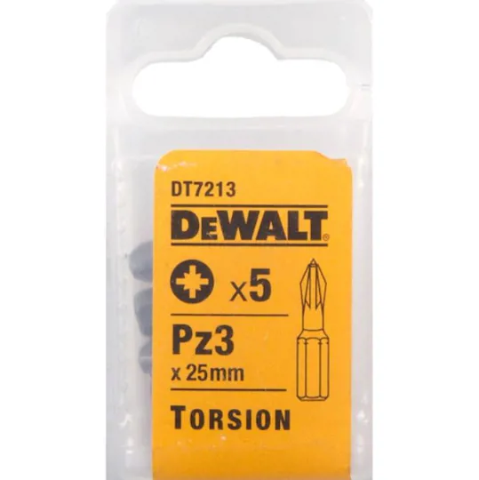 DeWalt DT7213-QZ Torsion Bit PZ3 25mm Pack of 5