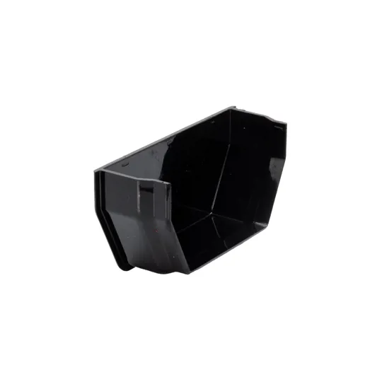 Floplast RES2B 114mm Black Square Internal Gutter Stop End