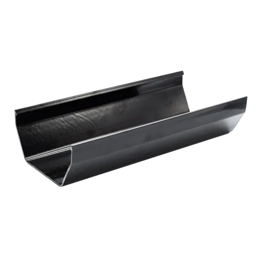 Floplast RGS4B 114mm Black Square Gutter 4m