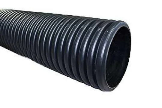 Polypipe RB225X6PE 225x6m Ridgiduct Twin Wall Power Black P/E Inc Coupler