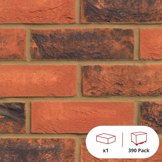 Forterra Chelsea Smoked Red Stock  65mm Brick (495 Per Pack)