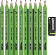 Tracer ACP1 4H Carpenters Pencils, 10 Piece with Sharpener