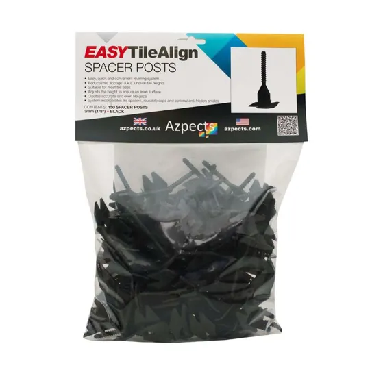 EASY Tile Align Spacer Posts 5mm Grey 150 Pack 