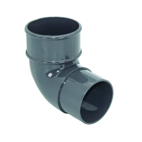 Floplast RB1AG 68mm Anthracite Grey Round Downpipe 90� Bend