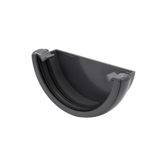 Floplast RE1AG 112mm Anthracite Grey Half Round External Gutter Stop End