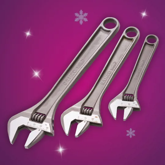 Bahco 3 Piece Adjustable Wrench Set (XMS24)