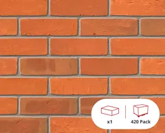 Ibstock Swanage Kingston Light Red Multi Imperial Facing Brick, 68mm