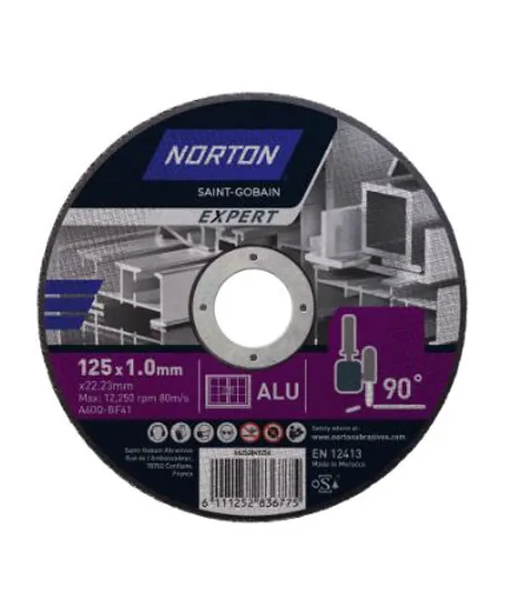 Norton Expert 125x1x22.23 Metal Cutting discs (Tin of 10)