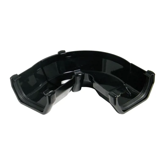 Floplast RAS3B 114mm Black Square  Adjustable Half Round Gutter Angle