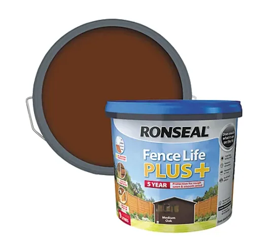 Ronseal Fence Life + Medium Oak 9L