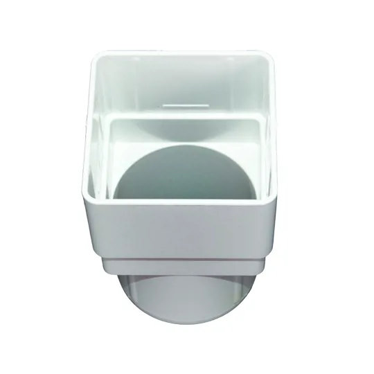 Floplast RDS2W Square / Round White D/Pipe Adaptor
