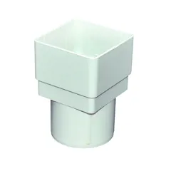 Floplast RDS2W Square / Round White Down Pipe Adaptor