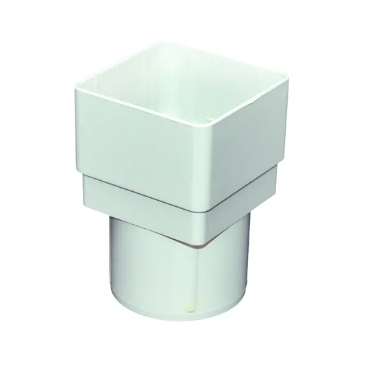 Floplast RDS2W Square / Round White D/Pipe Adaptor