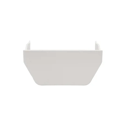 Floplast RES2W 114mm White Square Internal Gutter Stop End