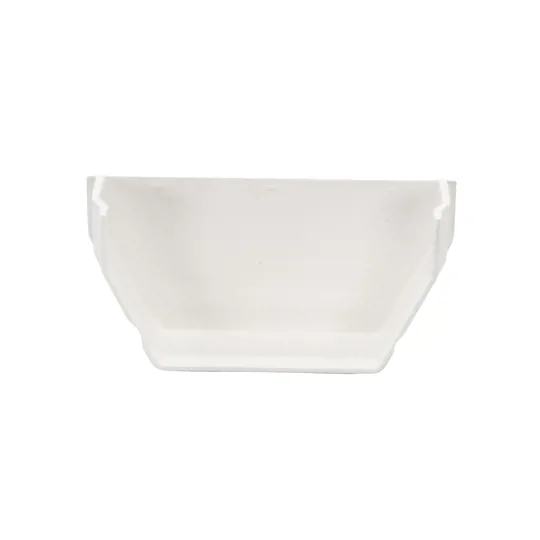 Floplast RES2W 114mm White Square Internal Gutter Stop End