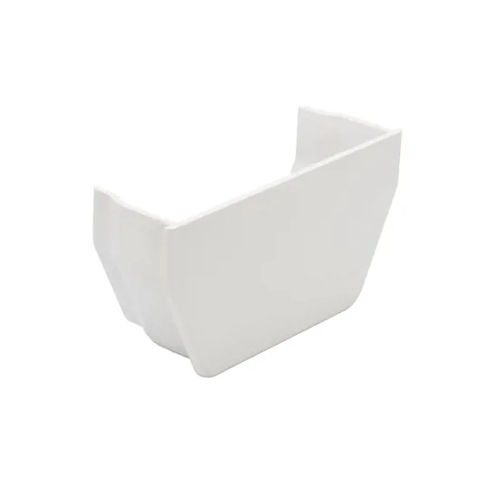 Floplast RES2W 114mm White Square Internal Gutter Stop End