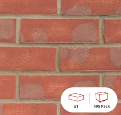 Forterra Ecostock Atherstone Red Multi Stock Facing Brick, 65mm