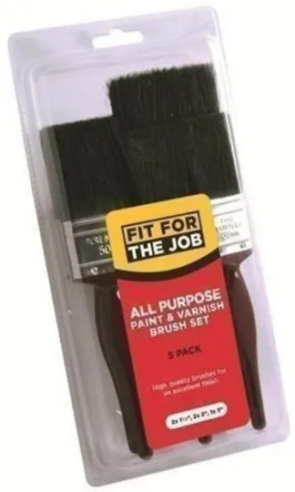 Fit For The Job 5pce All Purpose Paint Brush Set