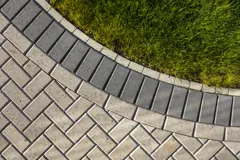 Brett Omega Block Paving, 200 x 100 x 50mm - Natural